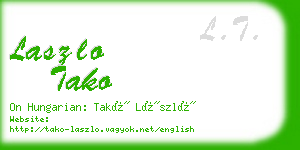 laszlo tako business card